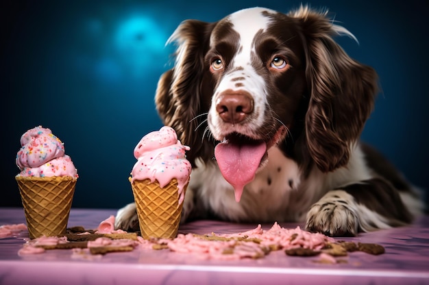 Cute Dog Enjoying a PupFriendly Ice Cream