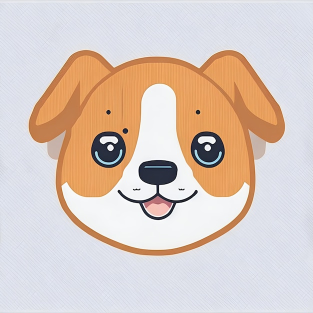 Photo cute dog illustration dog kawaii chibi vector drawing style dog cartoon