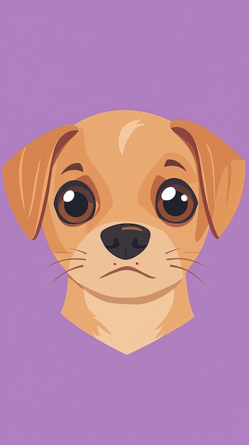 Photo cute dog peeking illustration