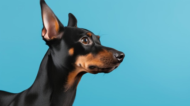 Cute dog portrait in a studio