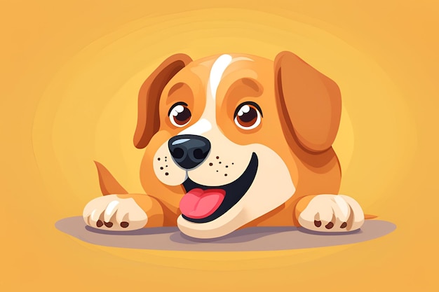 Photo cute dog puppies cartoon images drawing and photos