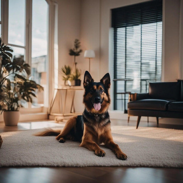 Cute Dog in well decorated room