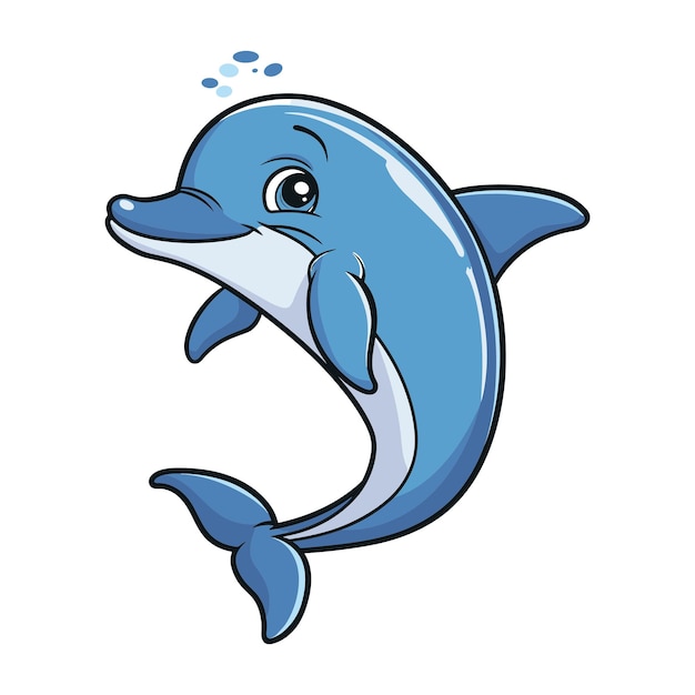 cute dolphin cartoon