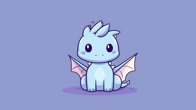 Photo cute dragon pastel cartoon background