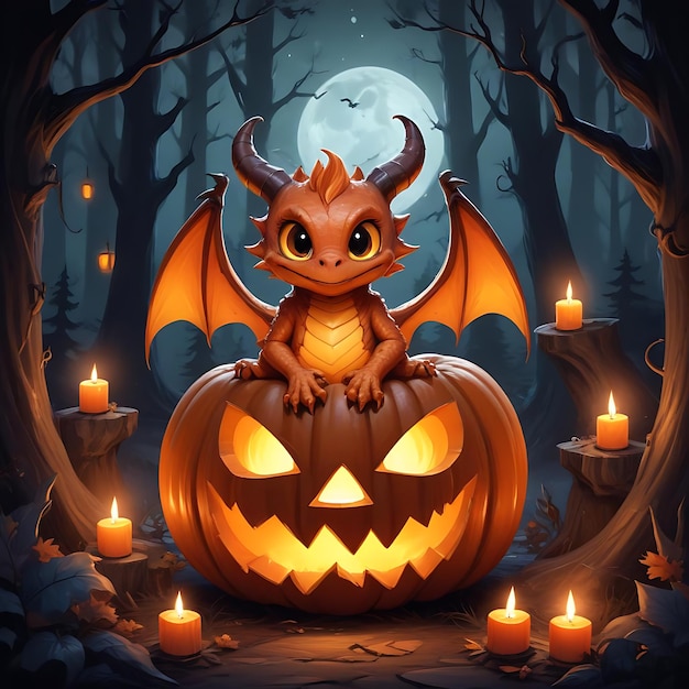 A Cute Dragons Halloween Journey