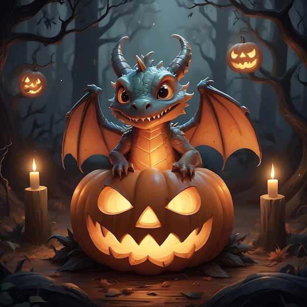 A Cute Dragons Halloween Journey