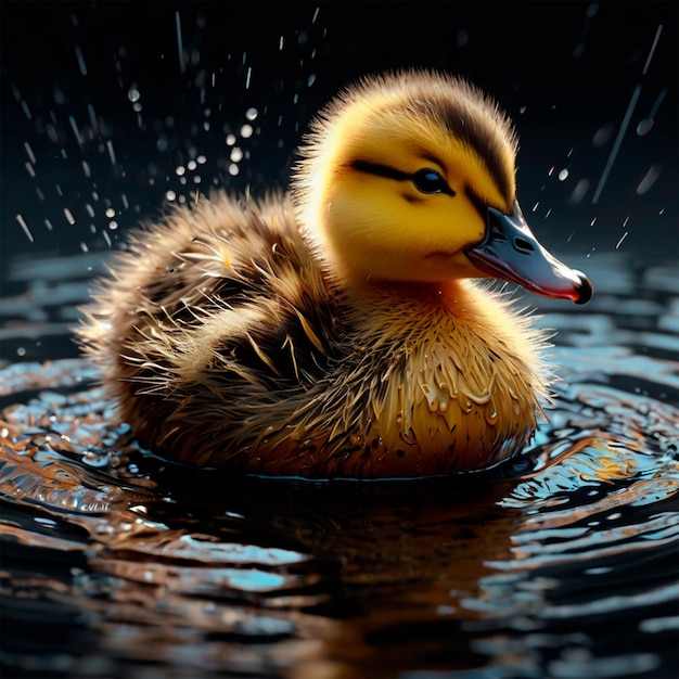 cute duck isolated