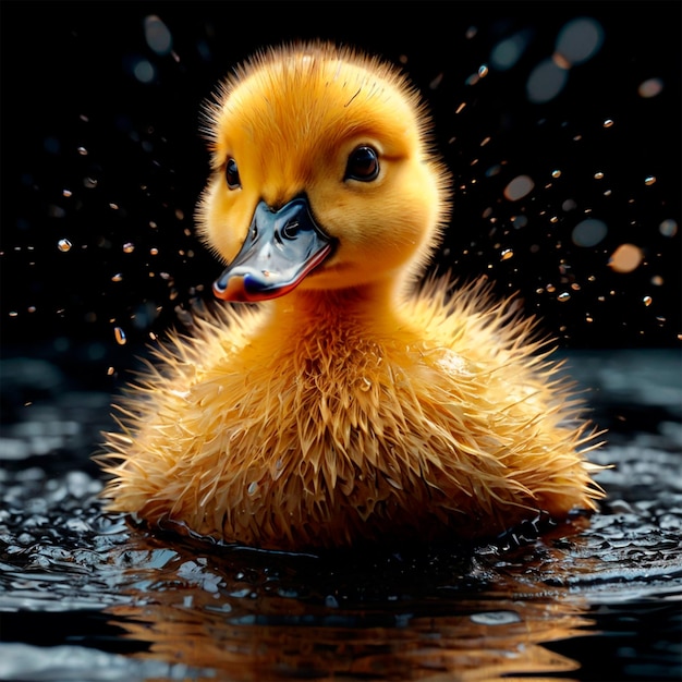 Photo cute duck isolated