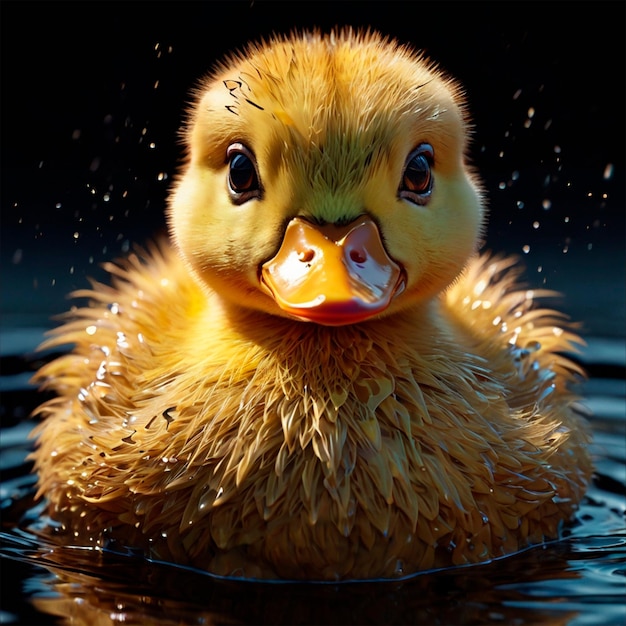 Photo cute duck isolated