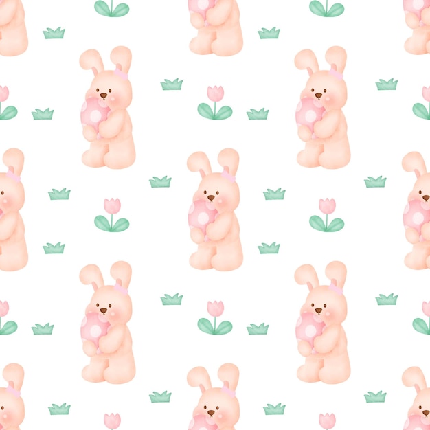 Cute Easter day  seamless pattern