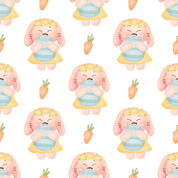 Cute Easter day  seamless pattern