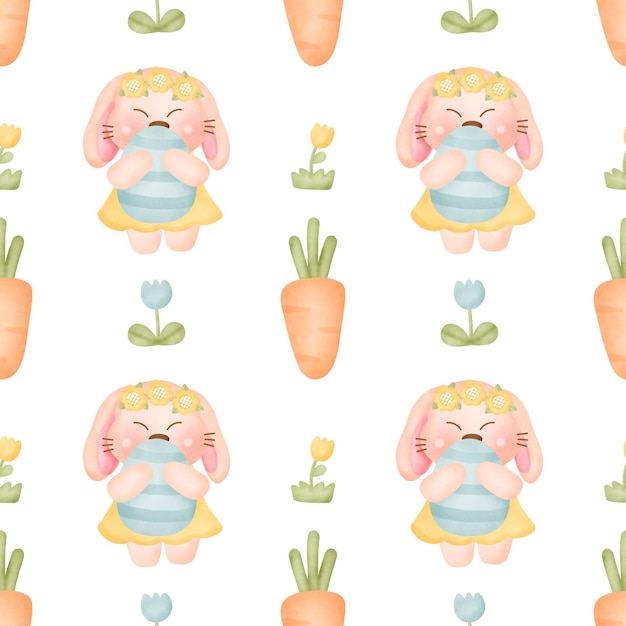 Cute Easter day  seamless pattern