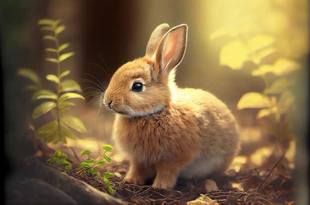 Cute Easter rabbit