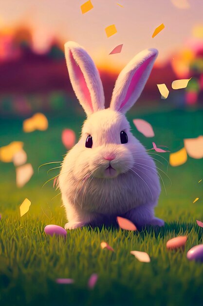 Cute easter rabbit