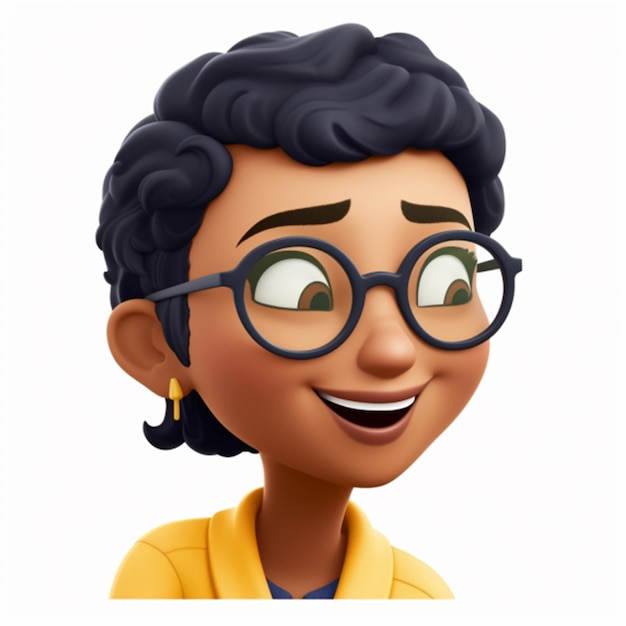 Cute emoji of a person speaking with no background 1