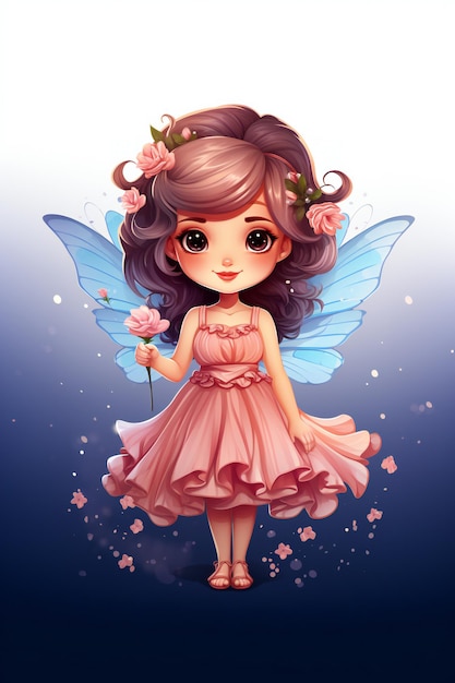 Cute Fairies with Bag Clipart Faries Illustration Fairy in School