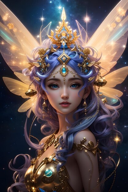 Cute Fairy Beautiful Fairy Fairy Portrait Fairy Wallpaper Fantasy Fairy Wallpaper AI Generative