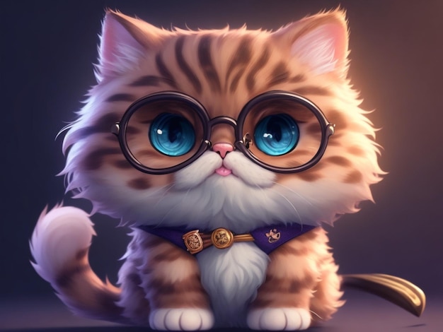 Cute fantasy cat AI GENERATED