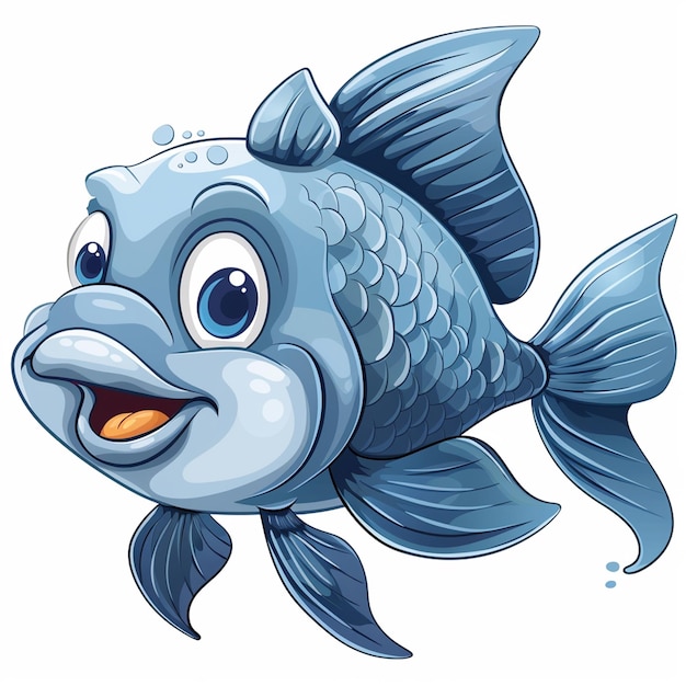 A cute fish with white background