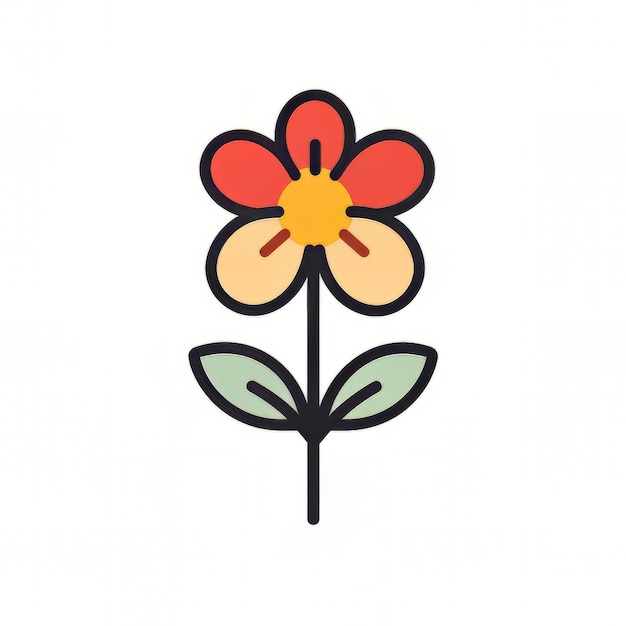 cute flower icon vector