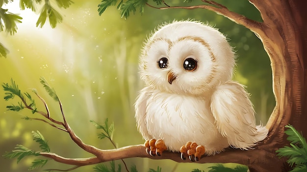 Cute fluffy white owl High Quality Wallpaper Wild PhotoGraphy