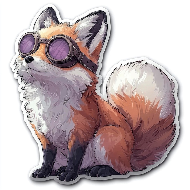 Cute Fox Wearing Goggles