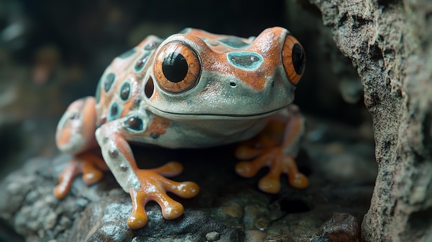 Cute Frog in Underground Setting