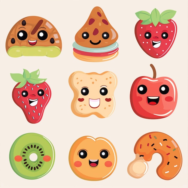 Cute fruit vector