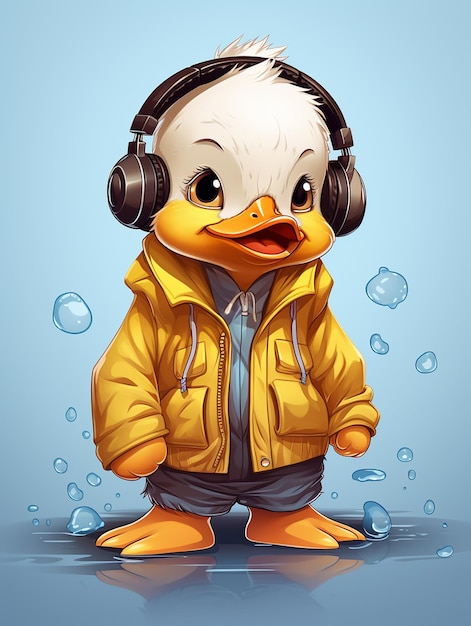 A cute funny duck