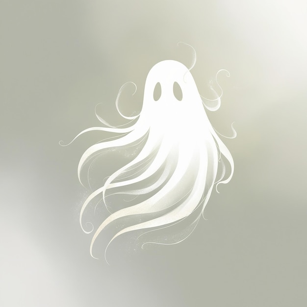 Photo cute ghost isolated vector halloween concept cartoon ghosts spooky vector