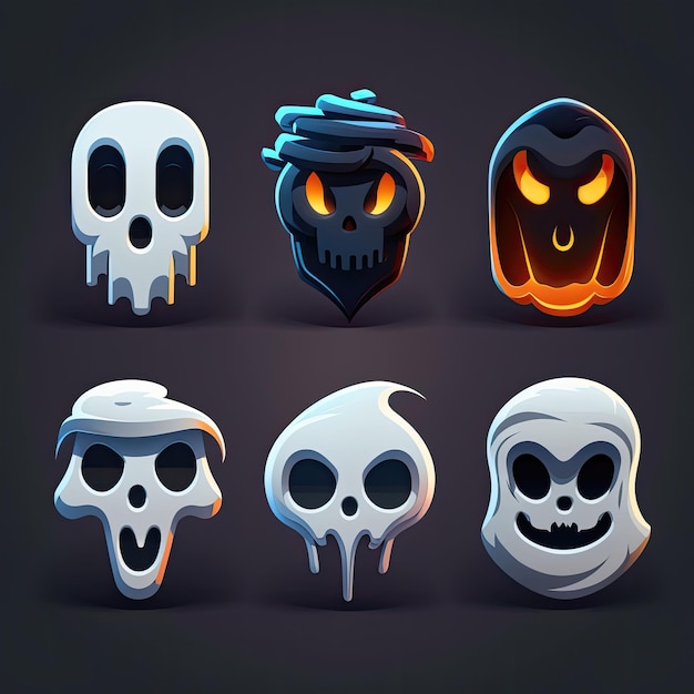 cute ghost scary character ai generated design funny death fear holiday mystery cute ghost scary character illustration