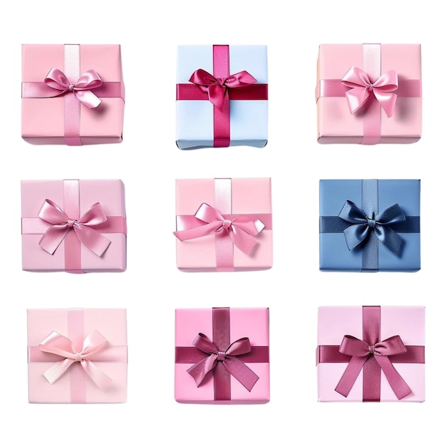 Cute gift boxes Valentines and birthdays cover decoration comic books advertising