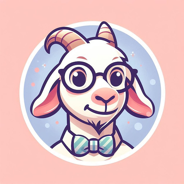 Photo cute goat illustration vector