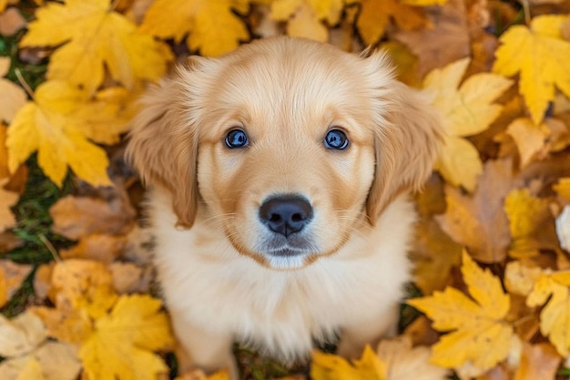 Cute golden retriever dog