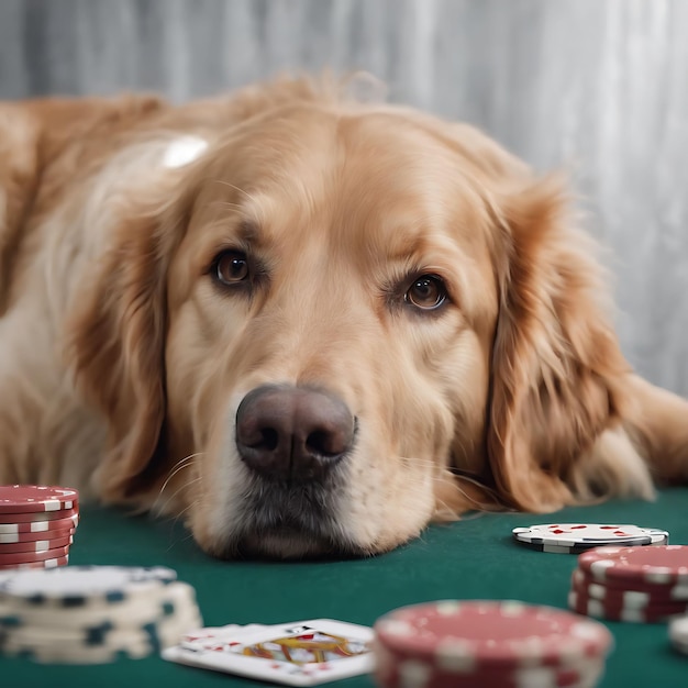 A Cute Golden Retriever in the House