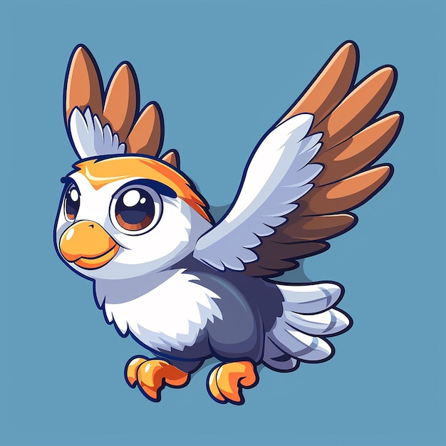 Cute Griffin Soaring Majestically Cartoon Vector Icon