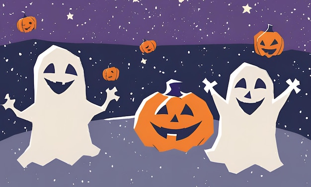 Cute halloween background