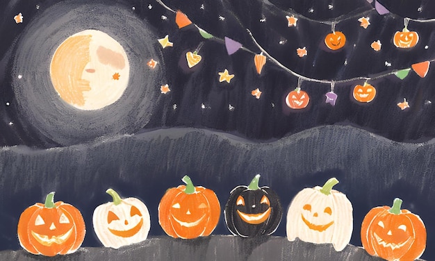 Cute halloween background