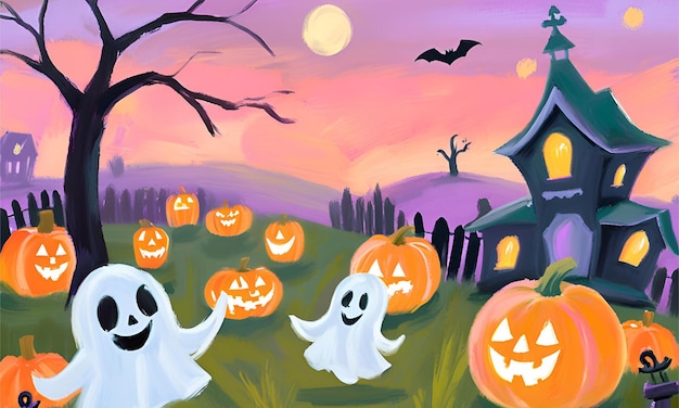 Cute halloween background