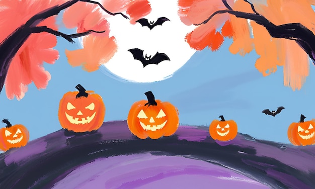 Cute halloween background