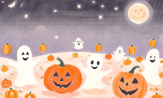 Photo cute halloween background