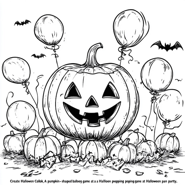 Photo cute halloween coloring sheets for kids spooky coloring graphic elements pumpkins ghosts zombie owl