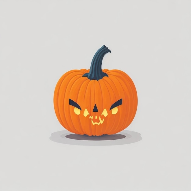 Cute Halloween Pumpkin with white background