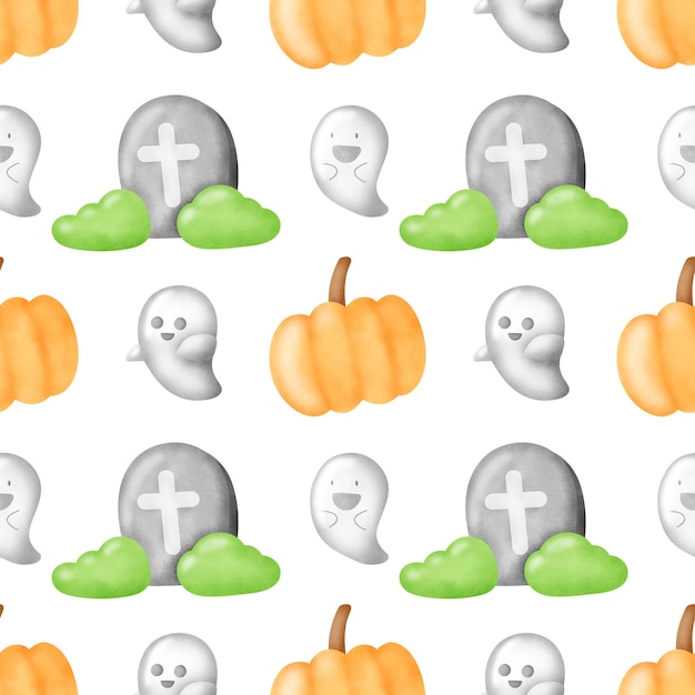 Cute halloween seamless pattern