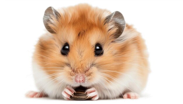 Cute Hamster with a Sunflower Seed