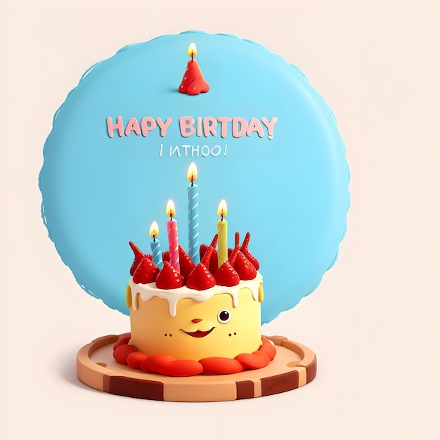 Cute Happy Birthday Cartoon Characters Adorable Celebration