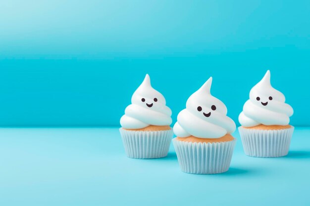 Cute haunted cupcakes for Halloween