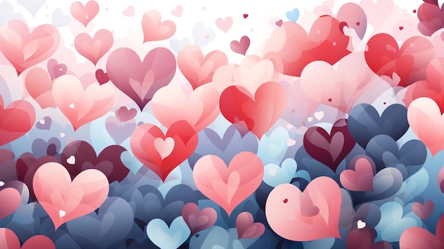 cute heart loop background material