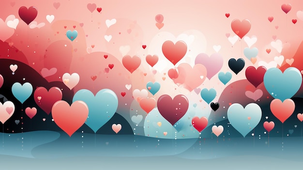 cute heart loop background material