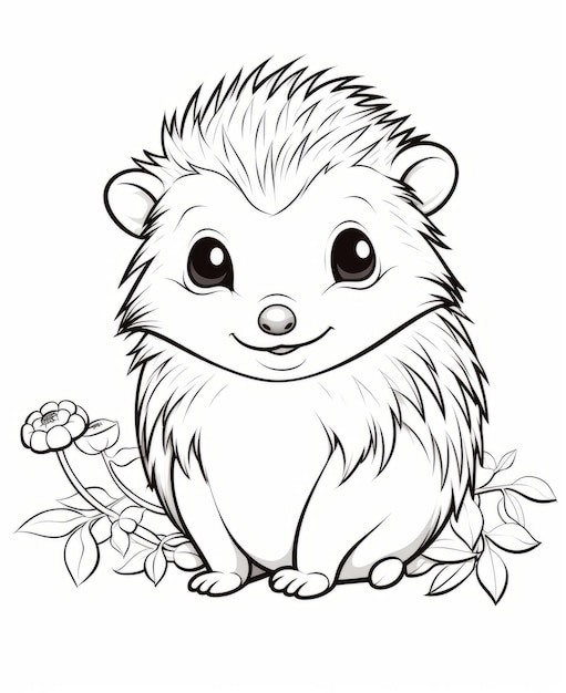 Cute Hedgehog Cartoon Mascot Character Vector Illustration